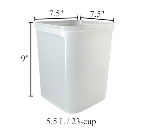 NewTupperware Modular Mates Square #4 Container 23-Cup / 5.4 L with Seal (Soft Candy Pink) - color: Soft Candy Pink