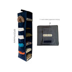 2pcs Home Storage Hanging Closet Organizer,Sweater Organizer with 6 Shelves (Dark Blue) - color: Dark Blue
