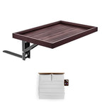 Bedside Shelf,Bed Shelf,Simple Noght Stand,Side Bed Organizer for Water Cup, Phone, Tablet Books,Foldable,no-Hole Bedside Caddy (Wooden)
