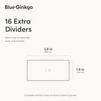 BLUE GINKGO 16 Dividers - Compatible with Medium 16-Drawer Storage Cabinet (16-Pack) - Clear - color: Clear, size: 16 Drawer