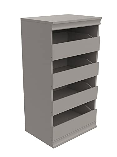 ClosetMaid 4598 Modular Storage Stackable Unit with 4 Drawers, Taupe - color: Taupe