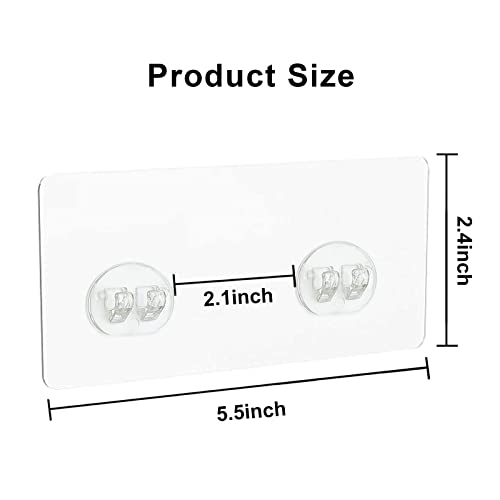 4PCS Shower Caddy Adhesive Sticker Replacement Hook for Corner Shower Caddy Bathroom Rack Shelf Soap Dish Basket Wall Hanging Hook with Strong Sticky, No Drilling - color: 2 hooks