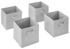 Whitmor Collapsible Cubes - 10.5 x 10.5 x 11 inches - Gray - Set of 4 - color: Gray, size: 10.5 x 10.5 x 11 inches (Set of 4)