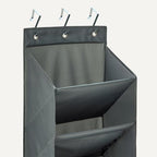 Amazon Basics 8 Tier Over the Door Shoe Organizer, Large Capacity Space Saving Hanging Shoe Storage for Closet and Dorm, Dark Grey
