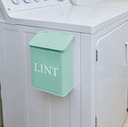 Calindiana Modern Farmhouse Metal Lint Bin for Laundry Room, Mint, 10L - color: MINT