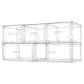 Vtopmart 5 Pack Large & Medium Stackable Drawer Organizer Set, 108QT Easy Assembly Clear Plastic Storage Cabinet, Durable Dresser for Closet, Bedroom, Entryway, Playroom & Apartment Organization - style: 2pk L & 3pk M