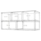 Vtopmart 5 Pack Large & Medium Stackable Drawer Organizer Set, 108QT Easy Assembly Clear Plastic Storage Cabinet, Durable Dresser for Closet, Bedroom, Entryway, Playroom & Apartment Organization - style: 2pk L & 3pk M