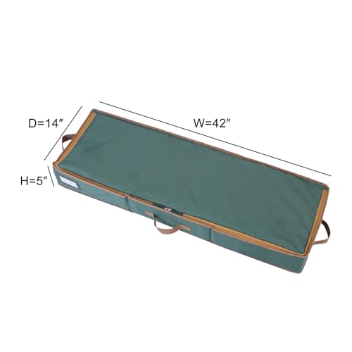 Sattiyrch Wrapping Paper Storage,600D Canvas Gift Wrap Paper Holder,Holds up to 20 Rolls,42W x 14D x 5H (Green) - color: Green
