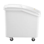 VEVOR 27 Gallon food storage containers 500 Cup Ingredient Bin with Scoop and Sliding Lid Commercial Food Container Ideal for rice storage, dog food container, flour, and sugar containers, White - size: 27 Gallon