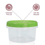 Jucaifu 8 Pack 8 Ounce reuseable small plastic freezer storage container jars with screw lid for food snacks lunch Green - color: Green(8PCS)