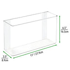 mDesign Plastic Adhesive Mount Storage Organizer Container for Kitchen or Pantry Wall Organization - Space Saving Holder for Sandwich Bags, Foil - 11" Wide - Ligne Collection - Clear - size: 11 x 3.5 x 6.5 (Pack of 1)