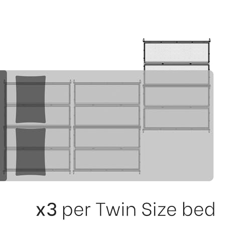 Under Bed Storage with Wheels – Heavy Duty Large Metal Storage Container (70lb Load), Low Profile Rolling Organizer with Removable Rubber Wheels, Easy Access for Clothes, Shoes & Blankets - size: Pack of 1