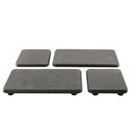 NiuYichee Set of 4 Water Absorbent Diatomite Coasters, Diatomaceous Earth Kitchen Soap Dish, Bathroom Trays, Water Absorbing Stone Used for Hand Soaps & Plants & Toiletries in The Modern Home - color: Set of 4 Dark Grey