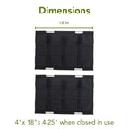 PERFECT POSTURE Mini Mesh Cable Organizer – Clamp-Mounted Under Desk Cable Management System, Flexible Mesh & Standing Desk Compatible – Black, 19” (2-Pack) - color: Black, size: 19" 2 Pack