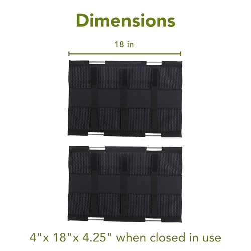 PERFECT POSTURE Mini Mesh Cable Organizer – Clamp-Mounted Under Desk Cable Management System, Flexible Mesh & Standing Desk Compatible – Black, 19” (2-Pack) - color: Black, size: 19" 2 Pack