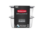Rubbermaid Brilliance BPA-Free Food Storage Containers, Medium Deep, 4.7 Cup, 2-Pack, Airtight & Leak-Proof, Microwave & Dishwasher Safe - size: 4.7 cup (4-Piece)