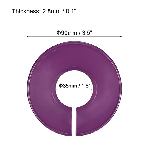 PATIKIL Clothes Dividers 10 Pack Blank Clothing Rack Size Sorting Reusable Wardrobe Round Hanger Separator, Purple - color: Purple