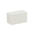 Household Essentials Small Handwoven Paper Rope Wicker Basket with Lid, White (Pack of 6) - color: White, size: Small (Pack of 6)