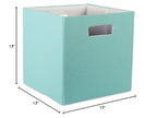 DII Poly-Cube Storage Collection Hard Sided, Collapsible Solid, Large, Aqua - color: Aqua, size: Large Square, 13x13x13"