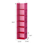 YOUDENOVA Hanging Closet Organizer, Closet Hanging Storage Shelves (Pink) - color: Pink
