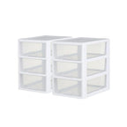 Sterilite 6-Pack 6 Quart Stacking Drawer, Clear Storage Closet Organizer, White Frame - Stackable Modular Plastic Drawers for Clothes, Accessories, Craft Supplies, Shoes or Linens - size: 6 Quart, style: 6 Pack