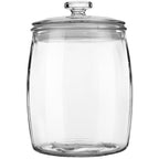 Folinstall Wide Mouth Apothecary Jar with Lid, 0.5 Gallon Glass Jar for Kitchen Storage and Laundry Room Organization, 72 oz Clear Glass Container for Cookie, Candy, Sugar, Flour, Nuts