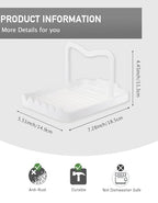 Anti-Rust Metal Spoon Rest with Lid Holder, Heat-Resistant Pot Lid Rest, Multifunctional Spatula Holder While Cooking for Stovetop and Kitchen Counter – White - color: White