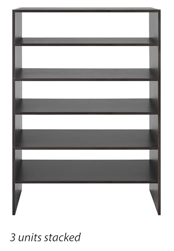 Whitmor Stackable 31" Extra Wide 2-Shelf Storage Organizer, Espresso，2 Pack - color: Espresso, size: 31 INCH X2