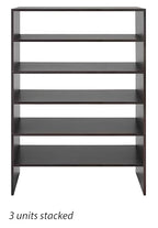 Whitmor Wood Stackable 2-Shelf Shoe Rack, 24 INCH, Espresso，2 Pack - color: Espresso, size: 24 INCH X2