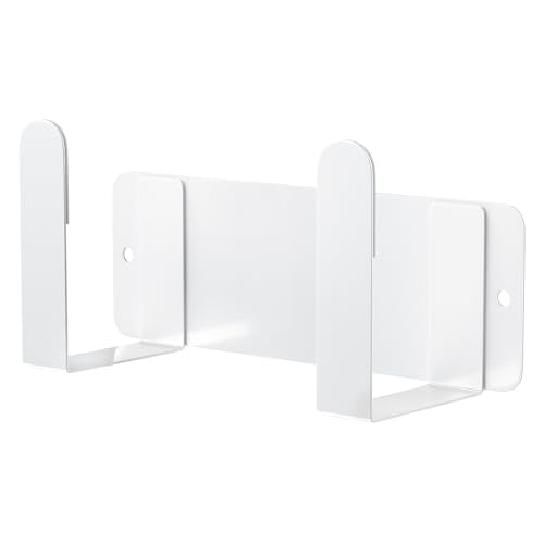 Stainless Steel Wall Mounted Cutting Board Holder Punch-Free Adhesive Multifunctional Kitchen Organizer Pot Lid Storage Rack 7" x 2.3" x 1.8" White - color: White