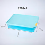LocknLock Freezer Fit Plastic Freezer Containers | Airtight Stackable Food Storage for Meal Prep | Microwave & Dishwasher Safe | BPA Free Freezer Container with Lid, 2.2L - size: 2200ml
