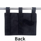 Hanging Bedside Caddy, Bedside Organizer Bunk Bed Storage Bag Hanging Pocket for Camp Dorms & Hospital Bed Rails More (Black 4 Pockets)