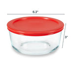 Pyrex Simply Store Glass Food Storage Container, Snug Fit Non-Toxic Plastic BPA-Free Lids, Freezer Dishwasher Microwave Safe, 4 Cup - size: 4 Cup