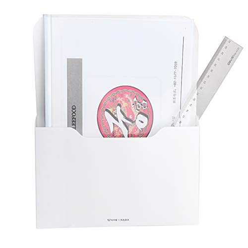 Marbrasse 2 Pack Magnetic File Holder - Paper Holder, Pocket Organizer,Hanging Wall File Organizer Office Supplies Storage, Magazine Mail Organizer Case for Notebooks,Planners,Letter (2 Pack) - color: 2-Pack Holder
