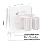 8PCS Broom Holder Wall Mount, Self Adhesive No Drilling Anti-Slip Mop and Broom Holder Organizer Hanger Wall Mount, Broom Gripper and Mop Holder Wall Mounted for Home Garden Garage Storage