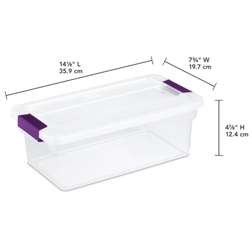 Sterilite 12-Pack ClearView Latch Box, Stackable Clear Organizer Bins with Lids, 6 Qt – Plastic Tote Containers for Closet, Office, Bedroom, Shelving Units and Everyday Home Storage Organization - size: 12 Pack, style: 6 Quart
