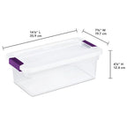 Sterilite 12-Pack ClearView Latch Box, Stackable Clear Organizer Bins with Lids, 6 Qt – Plastic Tote Containers for Closet, Office, Bedroom, Shelving Units and Everyday Home Storage Organization - size: 12 Pack, style: 6 Quart