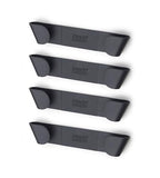 Joseph Joseph Cupboard Store - Set of 4 Pot and Pan Lid Holders Self Adhesive Wall Mount Storage Organizer, Suitable for Lids Up to 9 in , 3M VHB Tape Included, Gray