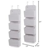 Delta Children GAP babyGap 2-Pack Over the Door Storage Organizer with 4 Pockets, Grey - color: Grey
