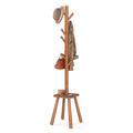 VASAGLE Coat Rack, Free Standing Coat Stand, Hall Coat Tree with 8 Hooks and Storage Shelf, 69.2 Inch Tall, for Coats, Hats, Bags, for Entryway, Hallway, Bedroom, Caramel Brown URCR033K01 - color: Caramel Brown, style: round tray