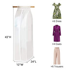 XIAKE Garment Bags M/oth-proof Dust Cover Coat Hanging Clothes Storage Bag Premium Thickened Clothing Organizer Moisture-proof Dust-proof Clothes Cover - size: 24"L * 12"W * 43"H
