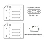Hard Drive Bay Holder 3.5'' Multi-Layers Hard Disk Bracket HDD Mounting Bracket Kit, Transparent Mechanical Hard Disk Box Storage Organizer Case Rack with Cooling Fan Space (4 Layers) - style: 4 Layers