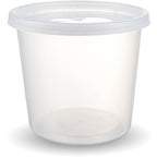 DuraHome Deli Containers with Lids 24oz. Leakproof 30 Sets BPA-Free Plastic Food Storage Cups Clear Airtight Takeout Container Heavy-Duty, Microwaveable Freezer Safe Disposable/Reusable - size: 24 oz. (30 Sets)