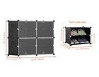 HOMIDEC Shoe Rack, 4 Tier Shoe Storage Cabinet 16 Pair Plastic Shoe Shelves Organizer for Closet Hallway Bedroom Entryway Black - color: Black, style: 2 by 4