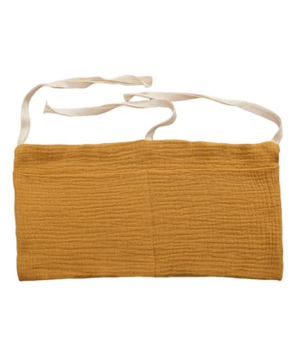 Baby Bedside Hanging Bags Storage Organizer Milk Bottle Toy Crib Baby Nappy-Bag Bed-Bunk Organizing Bag - color: Turmeric