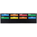 Essex Wares - 8 Pocket File Pocket Chart, Black, 28" Wide x 26" Tall - Versatile Wall Hanging File Folder Organizer for Classroom, Office, Home, and More - Wall Folder Organizer - 8 Pockets - size: 8 Pocket