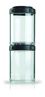 Blender Bottle Food Containers GoStak Twist n' Lock Storage Jars, 150cc 2-Pak, Black (C00308) - color: Black, size: 150cc (Pack of 24)
