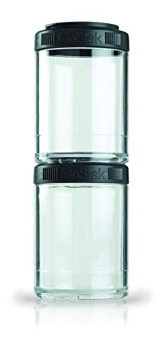 Blender Bottle Food Containers GoStak Twist n' Lock Storage Jars, 150cc 2-Pak, Black (C00308) - color: Black, size: 150cc (Pack of 24)