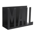 Mail Organizer, Stylish Mail Holder, Iron Letter Holder for Desk with Open Design, Functional Envelope Organizer for Bills, Letters, Papers, 5.91 x 2.17 x 3.74in, Black