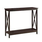 Convenience Concepts Oxford Console Table 39.5" - Sofa Table with Storage Shelf, Transitional Entryway Hall Table for Living Room and Bedroom, Display Foyer Table, Espresso - color: Espresso